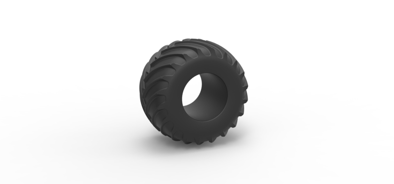Monster Jam tire 32 Scale 1:25