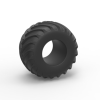 Monster Jam tire 32 Scale 1:25 - Thumbnail 1