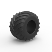 Monster Jam tire 32 Scale 1:25 - Thumbnail 2