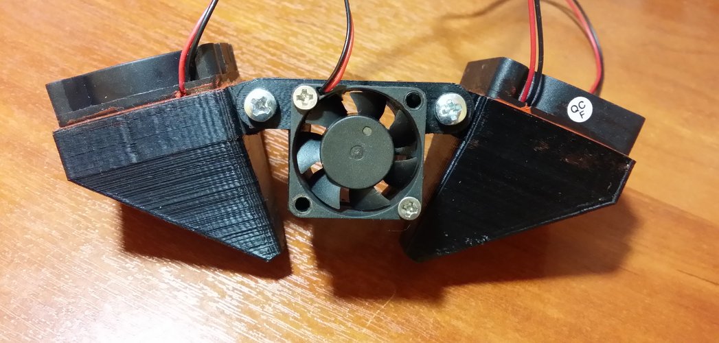 E3D v5 cooler and filament cooler with blowing angle ajustment 3D Print 54380