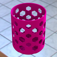 Plastic Office Pen Holder 8 cm - Thumbnail 1