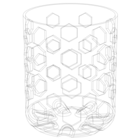 Plastic Office Pen Holder 8 cm - Thumbnail 3