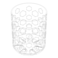 Plastic Office Pen Holder 8 cm - Thumbnail 4