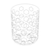 Plastic Office Pen Holder 8 cm - Thumbnail 5