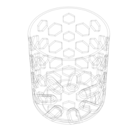 Plastic Office Pen Holder 8 cm - Thumbnail 7