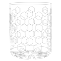 Plastic Office Pen Holder 8 cm - Thumbnail 9