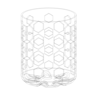 Plastic Office Pen Holder 8 cm - Thumbnail 11