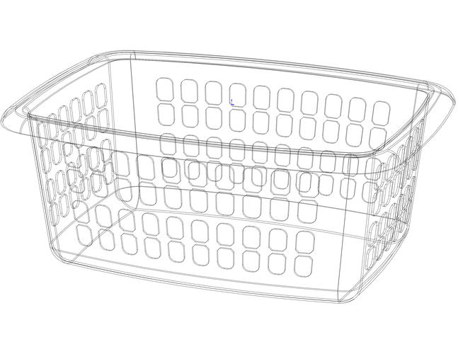 Multi-Purpose Home Storage Basket 65CM Width 3D Print 543842