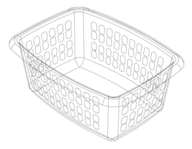 Multi-Purpose Home Storage Basket 65CM Width 3D Print 543843