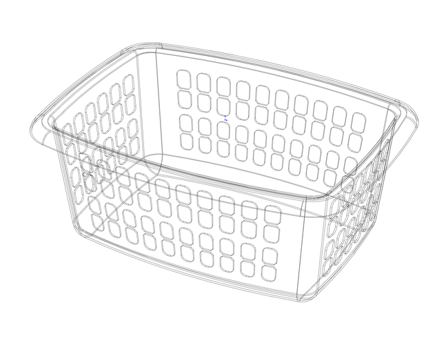 Multi-Purpose Home Storage Basket 65CM Width 3D Print 543844