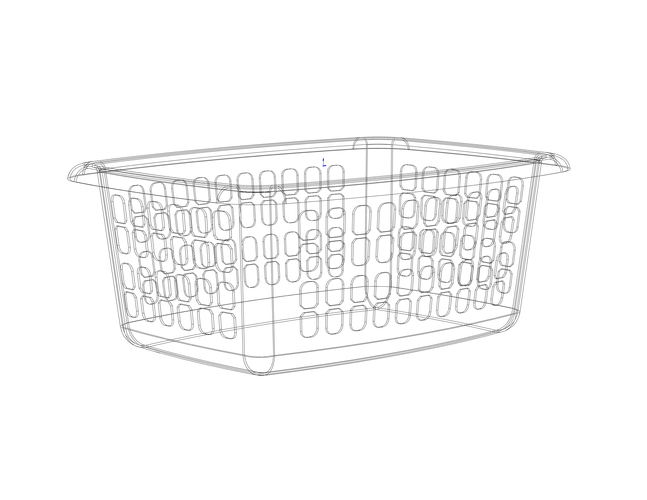 Multi-Purpose Home Storage Basket 65CM Width 3D Print 543848