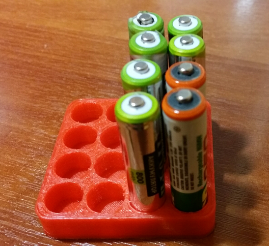 Set of Battery Organizers sizes AA & AAA 3D Print 54385