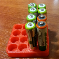 Small Set of Battery Organizers sizes AA & AAA 3D Printing 54385