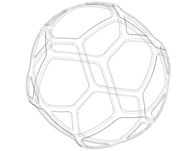 Wireframe Shape Geometric Simple Ball 3D Print 543856