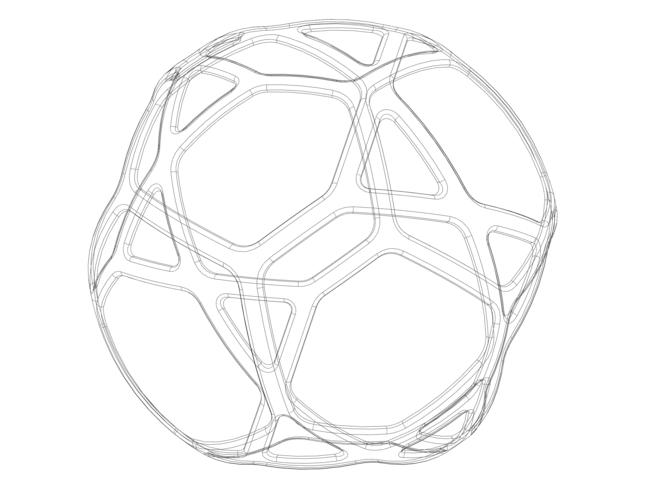 Wireframe Shape Geometric Simple Ball 3D Print 543857