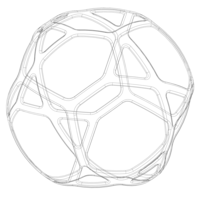 Wireframe Shape Geometric Simple Ball - Thumbnail 4
