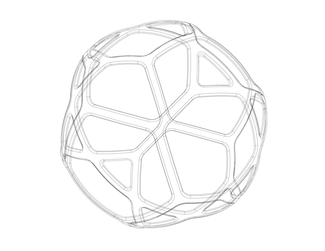 Wireframe Shape Geometric Simple Ball 3D Print 543858