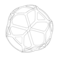 Wireframe Shape Geometric Simple Ball - Thumbnail 5