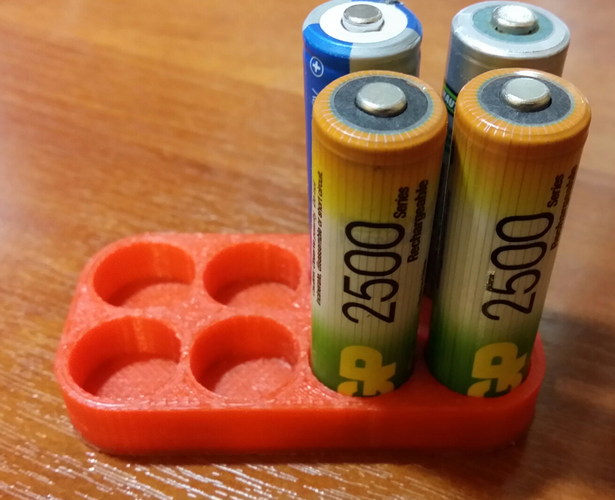 Set of Battery Organizers sizes AA & AAA 3D Print 54386