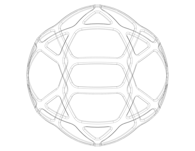 Wireframe Shape Geometric Simple Ball 3D Print 543860