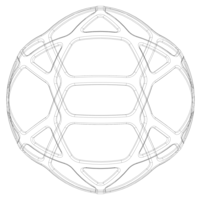 Wireframe Shape Geometric Simple Ball - Thumbnail 7