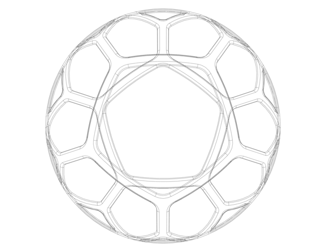 Wireframe Shape Geometric Simple Ball 3D Print 543861