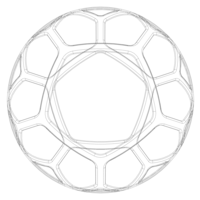 Wireframe Shape Geometric Simple Ball - Thumbnail 8