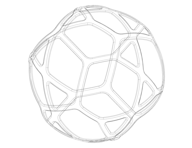 Wireframe Shape Geometric Simple Ball 3D Print 543862