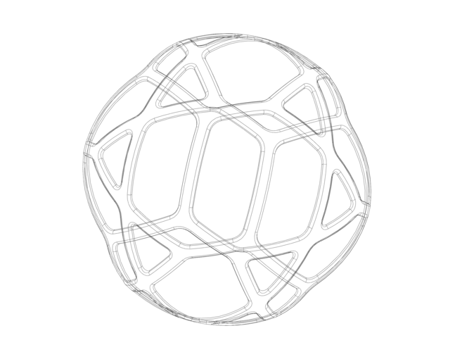 Wireframe Shape Geometric Simple Ball 3D Print 543864