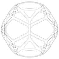 Wireframe Shape Geometric Simple Ball - Thumbnail 12