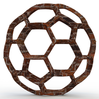 Wireframe Shape Geometric Soccer Ball - Thumbnail 2
