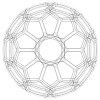 Wireframe Shape Geometric Soccer Ball - Thumbnail 6