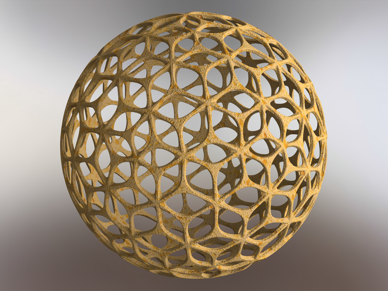 Wireframe Shape Geometric Leaf Pattern Ball