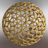 Wireframe Shape Geometric Leaf Pattern Ball - Thumbnail 1