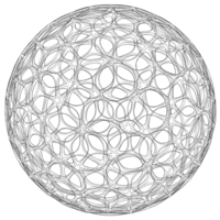 Wireframe Shape Geometric Leaf Pattern Ball - Thumbnail 3