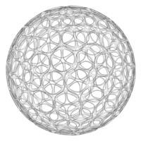 Wireframe Shape Geometric Leaf Pattern Ball - Thumbnail 4