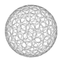 Wireframe Shape Geometric Leaf Pattern Ball - Thumbnail 5