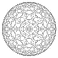 Wireframe Shape Geometric Leaf Pattern Ball - Thumbnail 6