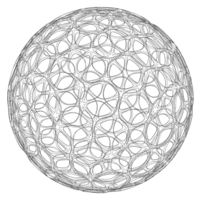Wireframe Shape Geometric Leaf Pattern Ball - Thumbnail 7