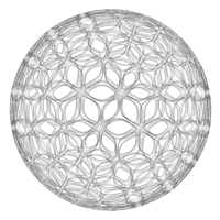 Wireframe Shape Geometric Leaf Pattern Ball - Thumbnail 8