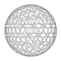 Wireframe Shape Geometric Leaf Pattern Ball - Thumbnail 9