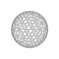 Wireframe Shape Geometric Leaf Pattern Ball - Thumbnail 11