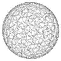 Wireframe Shape Geometric Leaf Pattern Ball - Thumbnail 12