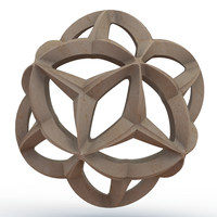 Wireframe Shape Geometric Leaf Ball - Thumbnail 2