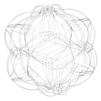 Wireframe Shape Geometric Leaf Ball - Thumbnail 4