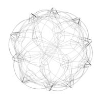 Wireframe Shape Geometric Leaf Ball - Thumbnail 5