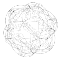 Wireframe Shape Geometric Leaf Ball - Thumbnail 7