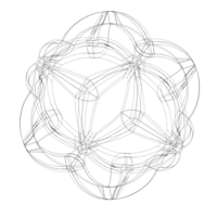 Wireframe Shape Geometric Leaf Ball - Thumbnail 8