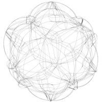 Wireframe Shape Geometric Leaf Ball - Thumbnail 9