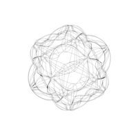 Wireframe Shape Geometric Leaf Ball - Thumbnail 11